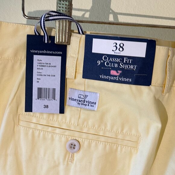 Vineyard Vines Mens Yellow 9" Club Shorts, size 38 waist - Picture 5 of 5